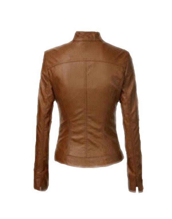 HugMe.fashion New Genuine Leather Ladies Biker Jacket LJK05